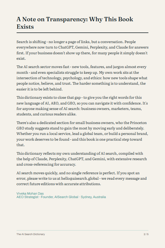 Look inside, page 2 of 5: author's note